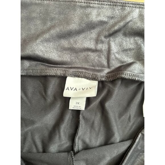 Womens Size 3x Ava & Viv Black Leggings - Picture 2 of 6